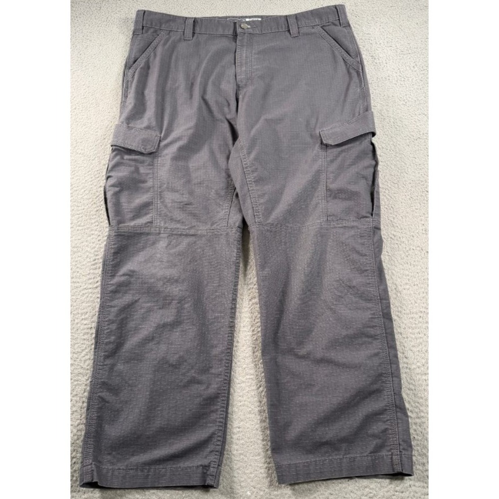 Carhartt BN4200-M Cargo Pants Mens 42x30 Gray Force Relaxed Fit Ripstop